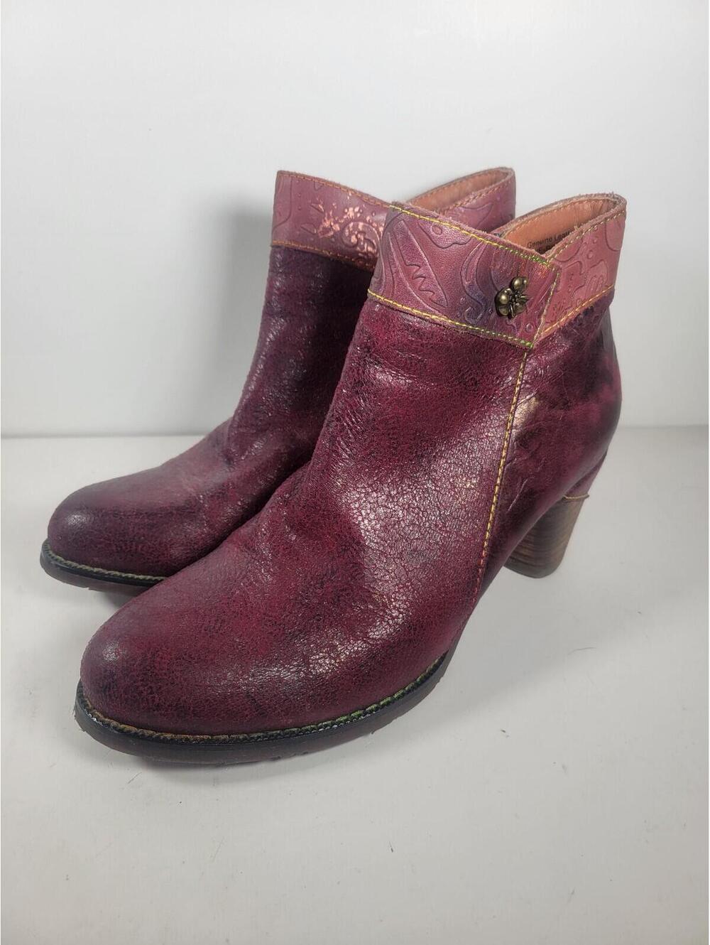 L’Artiste by Spring Step Women's Best Love Leather Ankle Bootie -- Size 6